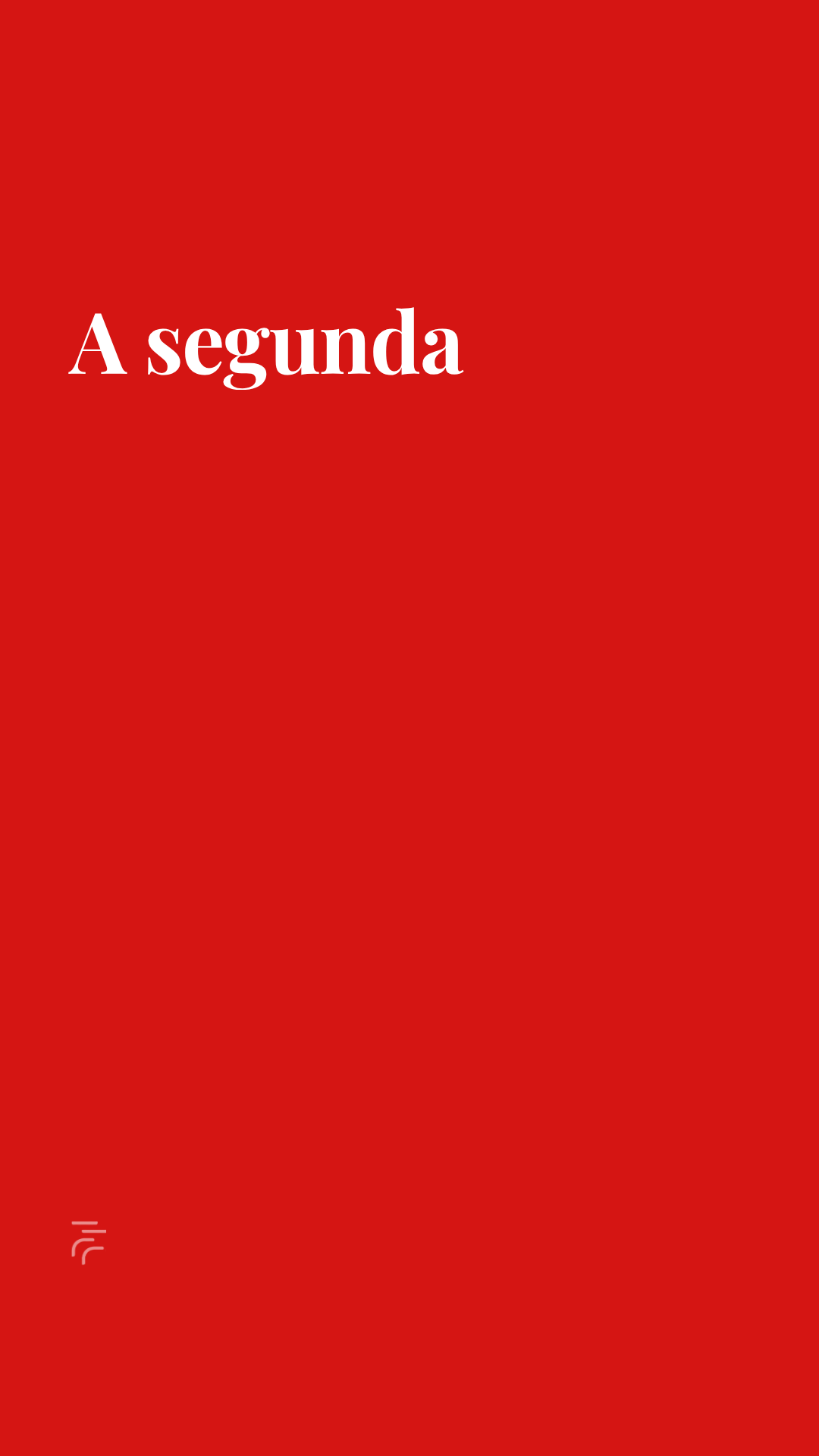 Fundo vermelho com a palavra A segunda
